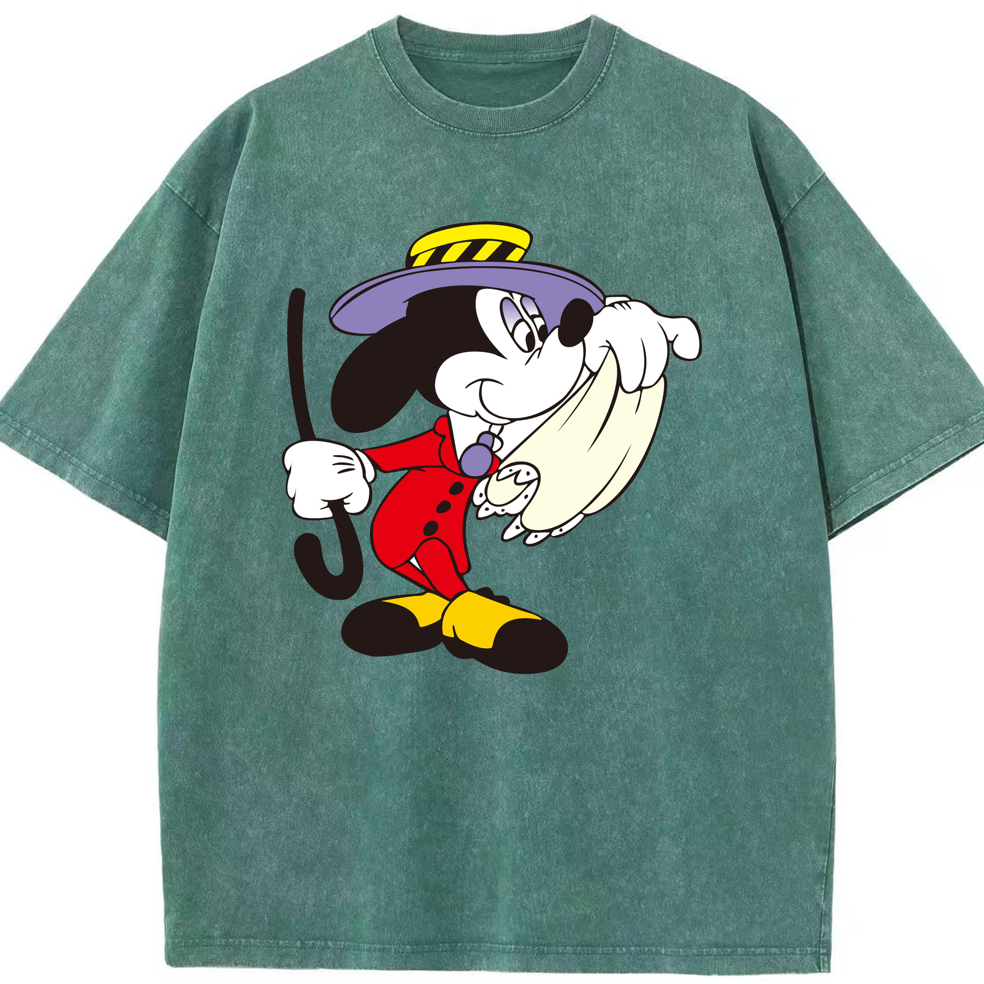 （画像用） ミッキーマウス Mickey Mouse 綿100% ヴィンテージ風 半袖Tシャツ（フロントプリント）